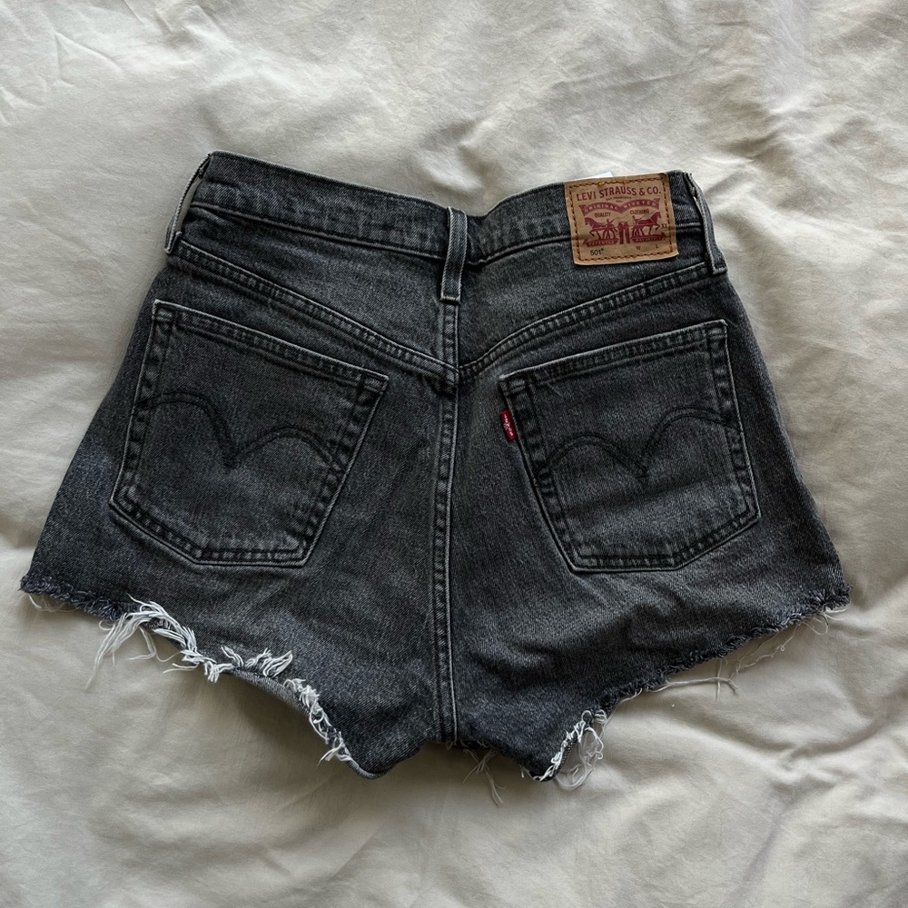 Levi's Women's Dark Gray Jean Shorts